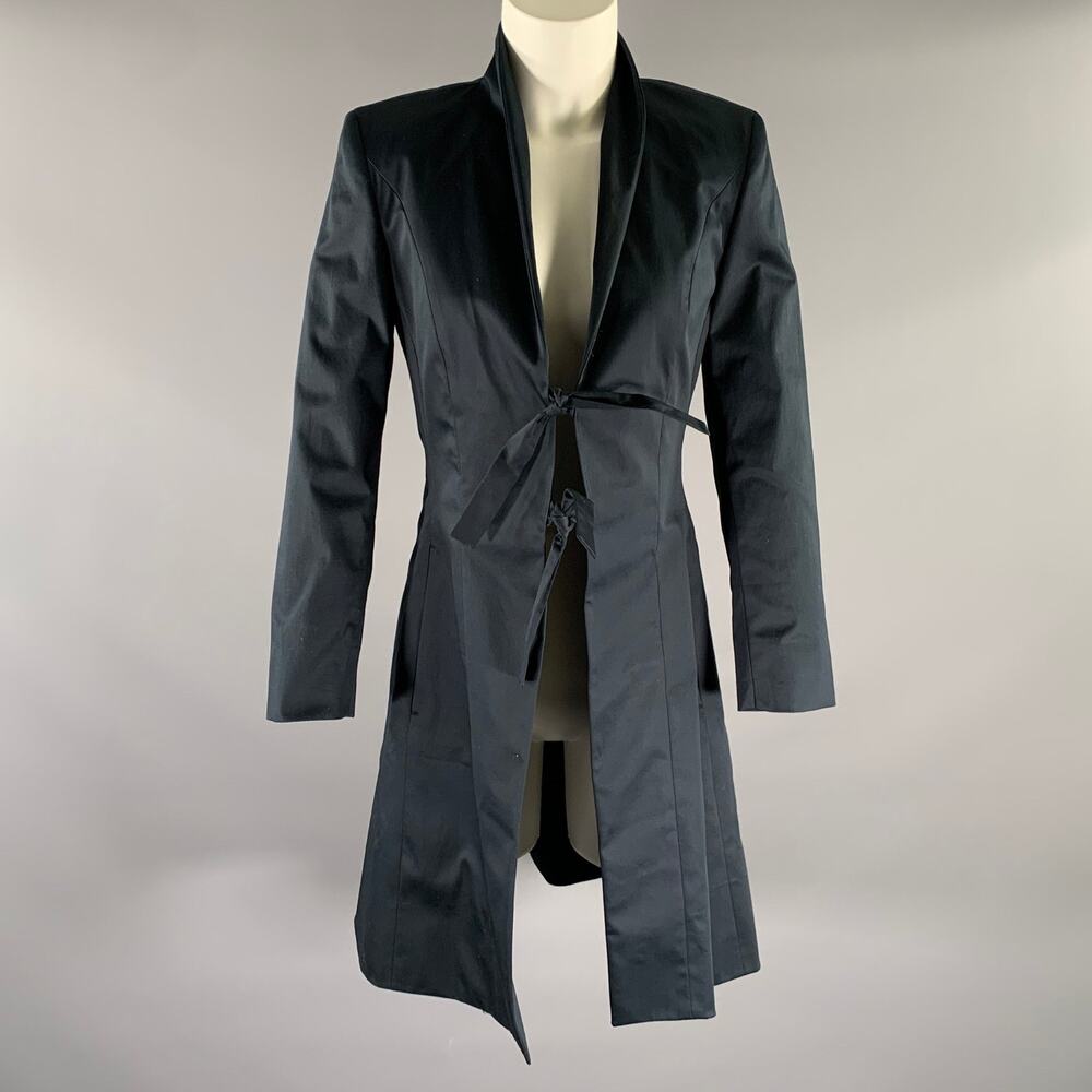 PAUW Size XS Navy Cotton Blend Solid Kimono Jacket